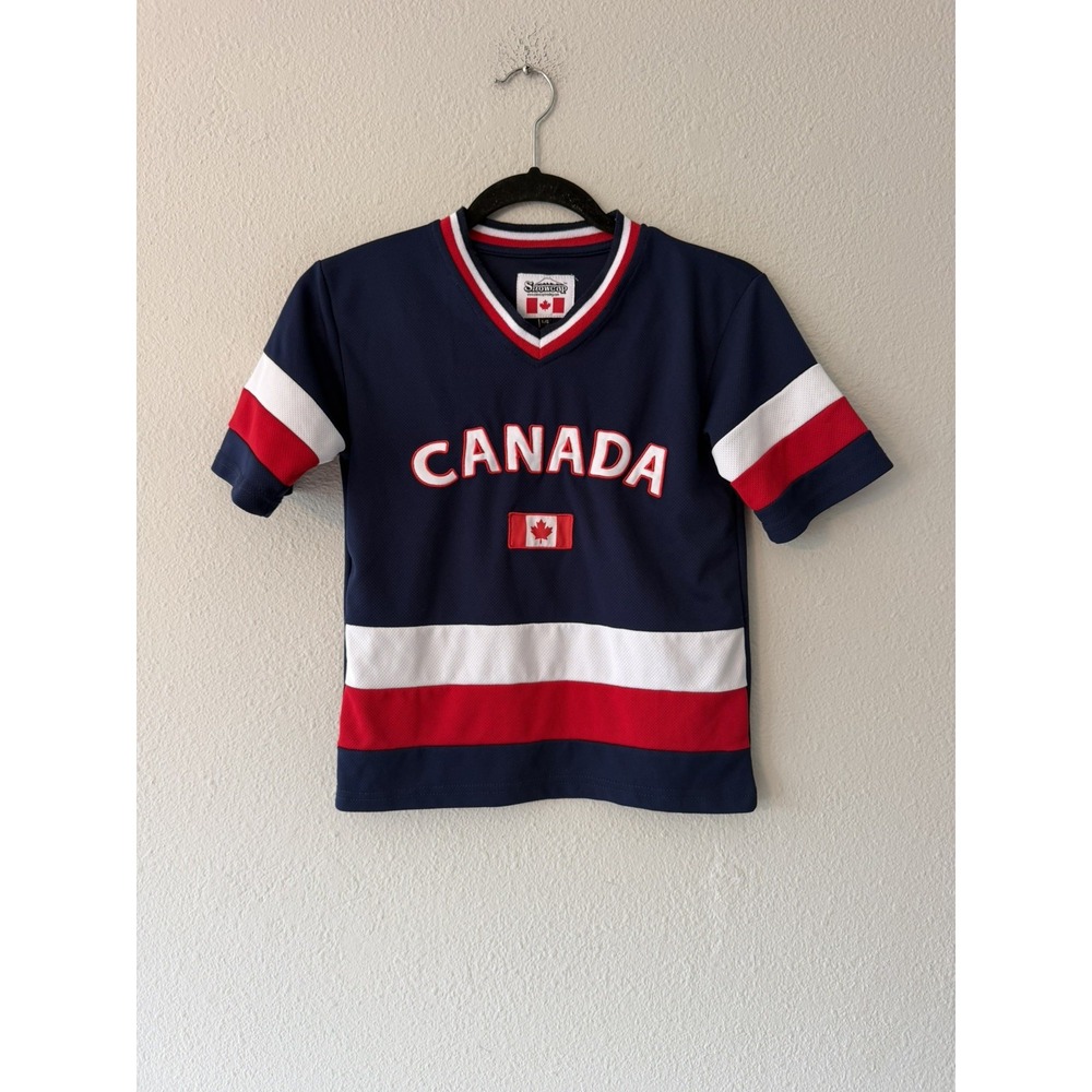 Snowcap Canada Youth Hockey Jersey Large Maple Leaf Sewn